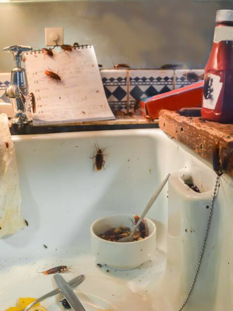 cockroaches in kitchen