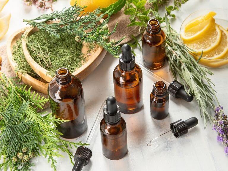 an array of essential oils