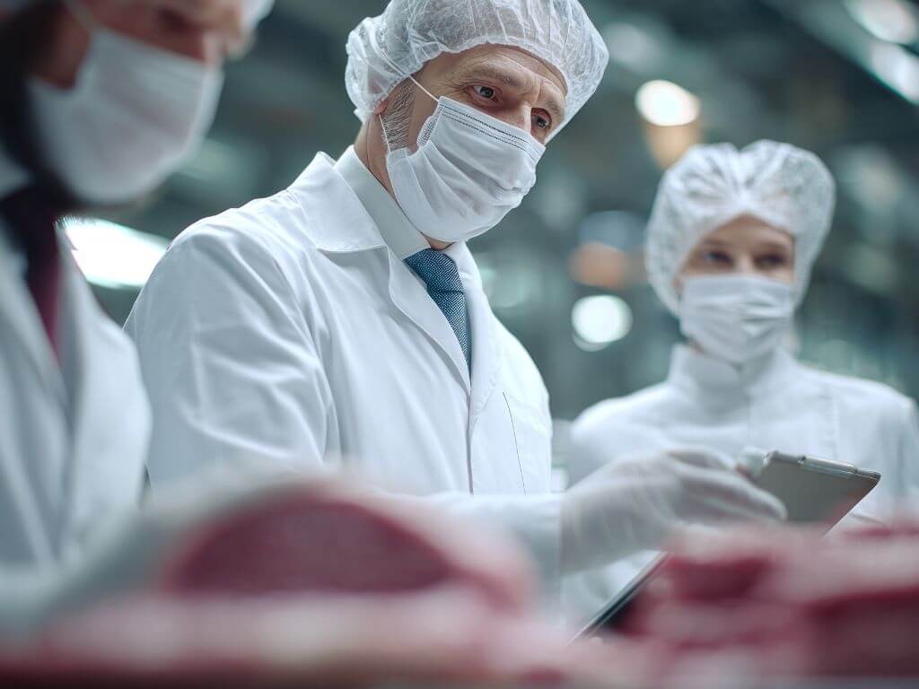 Food inspection in a factory