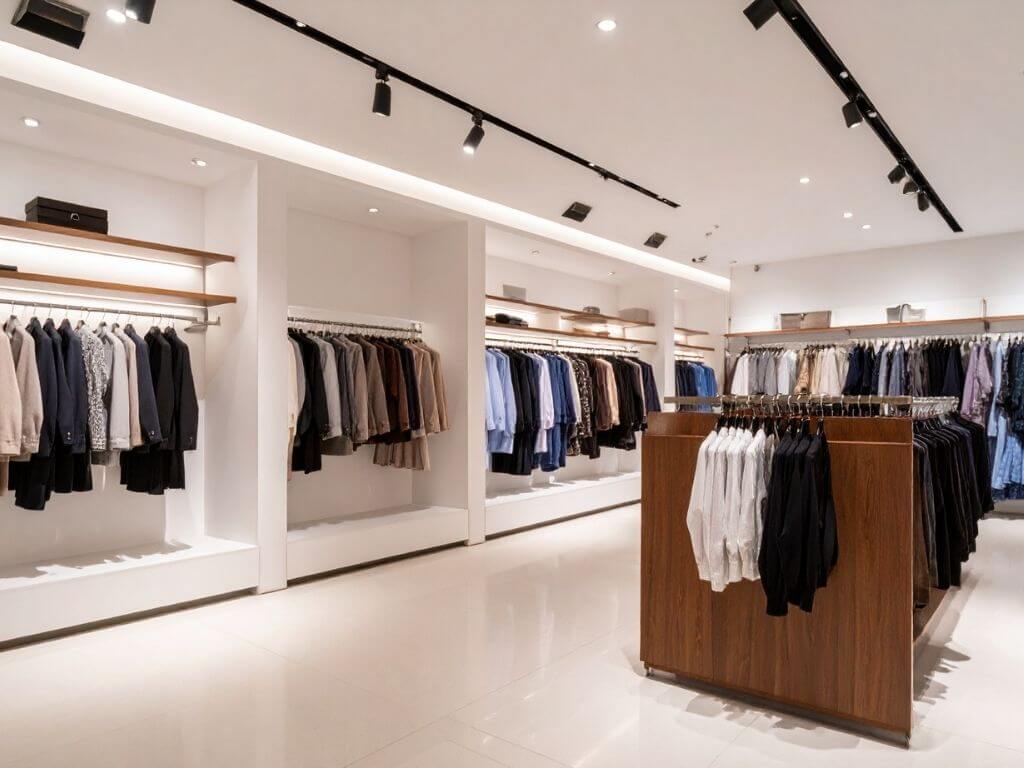 a luxury retail clothing store