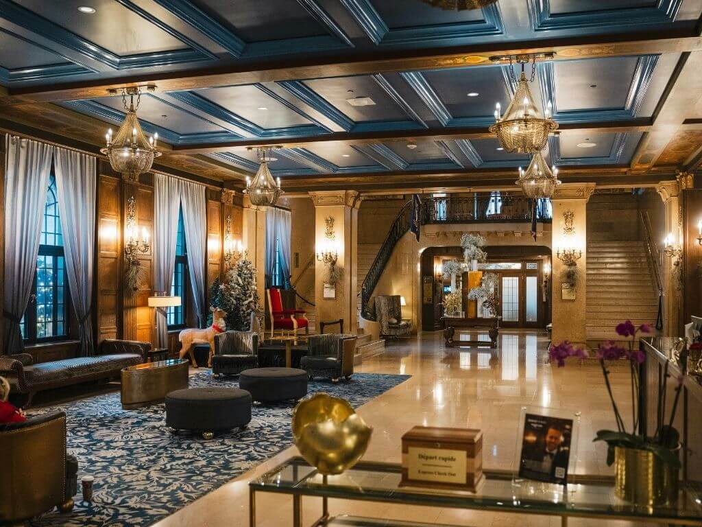 a premium hotel lobby